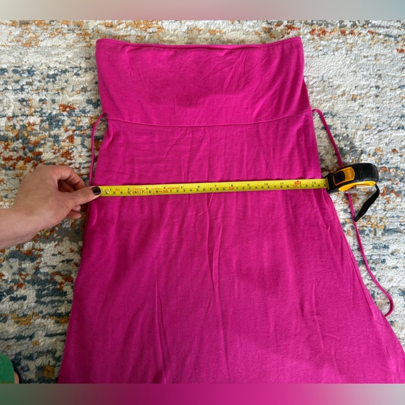 Moda International Fuchsia Strapless Cotton Dress, XS - Picture 7 of 8